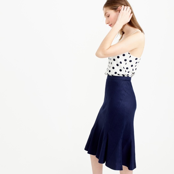 J. Crew Dresses & Skirts - J.Crew Navy Linen Skirt NWT